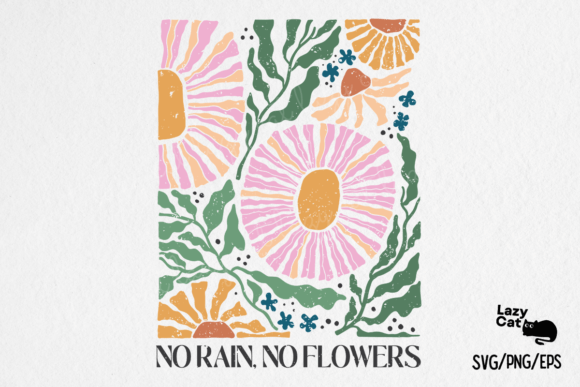 Boho Floral Flowers Quote SVG PNG