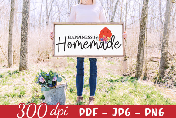 Happiness is Homemade PNG, Farmhouse PNG