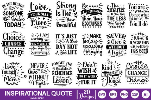 Inspirational Quote SVG Bundle