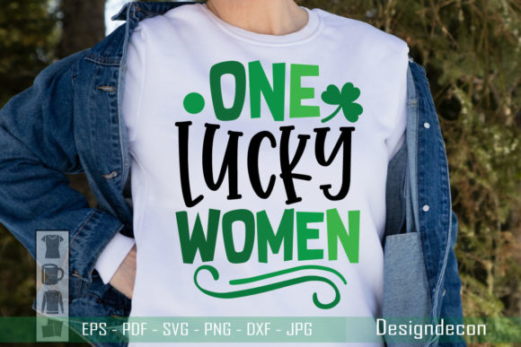 One Lucky Women Editable Vector File