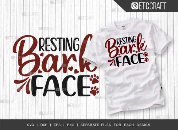 Resting Bark Face SVG Cut File Dog Mom